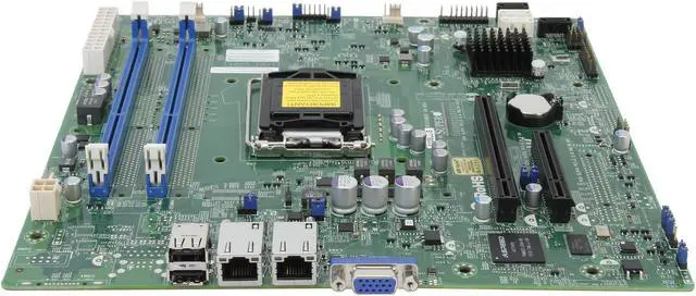 Alt view image 2 of 5 - SUPERMICRO MBD-X10SLL-S-O uATX Server Motherboard LGA 1150 Intel C222 DDR3 1600