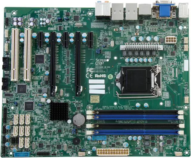 Alt view image 3 of 5 - SUPERMICRO MBD-C7Z87-O ATX Motherboard LGA 1150 Intel Z87 DDR3 1600