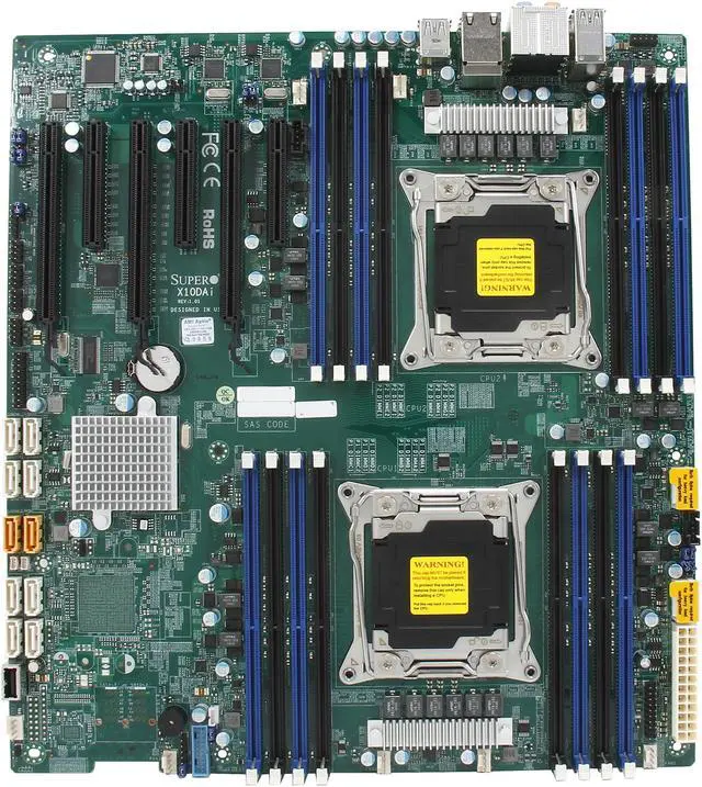 Alt view image 3 of 5 - SUPERMICRO MBD-X10DAI-O Extended ATX Xeon Server Motherboard Dual LGA 2011-3 Intel C612