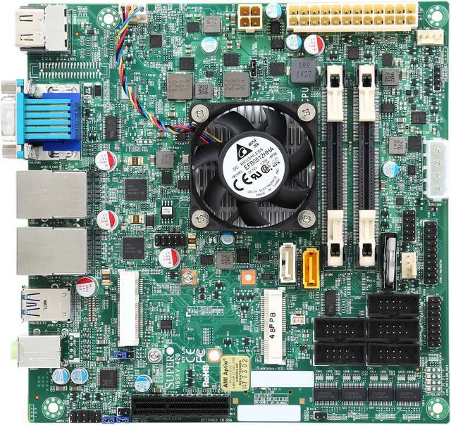 Alt view image 3 of 5 - SUPERMICRO MBD-H9SKV-420 Mini ITX Server Motherboard BGA 769 (FT3) AMD G-series SOC DDR3 1600