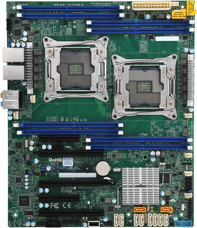Alt view image 3 of 5 - SUPERMICRO MBD-X10DAL-I-O ATX Server Motherboard Dual LGA 2011-3 Intel C612