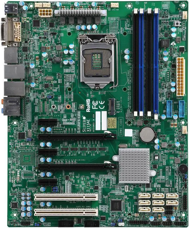 Alt view image 5 of 9 - SUPERMICRO MBD-X11SAE-O ATX Server Motherboard LGA 1151 Intel C236