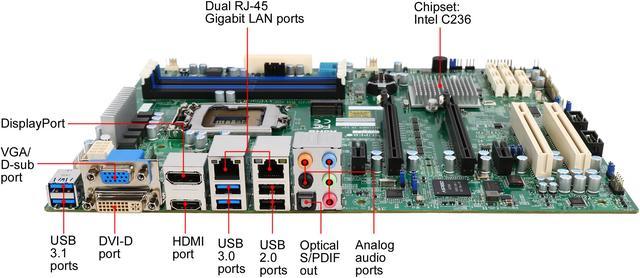 SUPERMICRO MBD-X11SAE-F-O ATX Server Motherboard LGA 1151 Intel C236