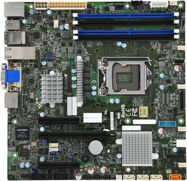SUPERMICRO MBD-X11SSZ-TLN4F-O Micro ATX Server Motherboard