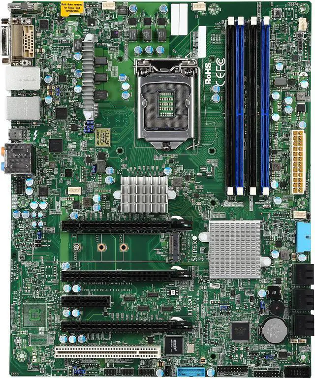 Alt view image 3 of 5 - SUPERMICRO MBD-X11SAT-O ATX Server Motherboard LGA 1151 Intel C236