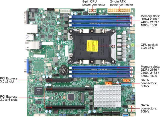 SUPERMICRO MBD-X11SPM-F-O Micro ATX Server Motherboard LGA 3647 Intel C621