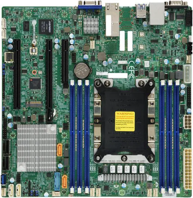 Alt view image 2 of 4 - SUPERMICRO MBD-X11SPM-TF-O Micro ATX Server Motherboard LGA 3647 Intel C622