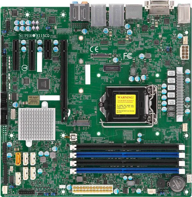 Main image of SUPERMICRO MBD-X11SCQ-O LGA 1151 (300 Series) Intel Q370 HDMI USB 3.1 uATX Intel Motherboard