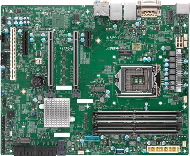 Main image of SUPERMICRO MBD-X11SCA-O LGA 1151 Intel C246 DDR4 U.2 M.2 DP HDMI DVI ATX Workstation Motherboard