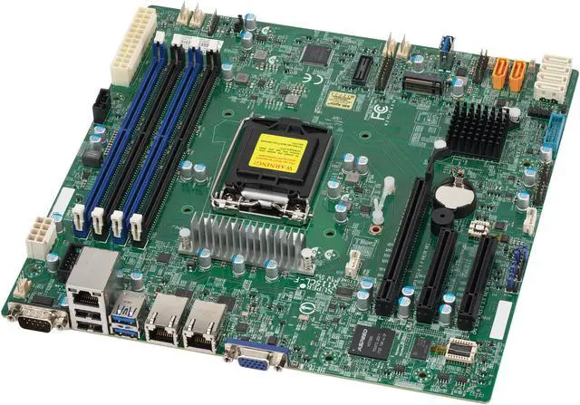 Alt view image 3 of 5 - SUPERMICRO MBD-X11SCL-F-O Micro ATX Server Motherboard LGA 1151 Intel C242