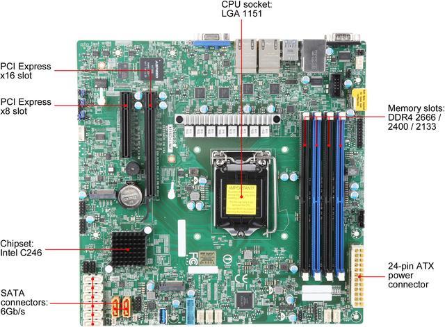 SUPERMICRO MBD-X11SCH-LN4F-O Micro ATX Server Motherboard - Newegg.com