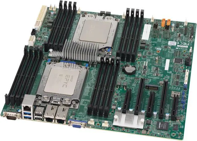 Alt view image 2 of 6 - SUPERMICRO MBD-H11DSI with 2 AMD EPYC 7401 CPUs Installed, and Tested