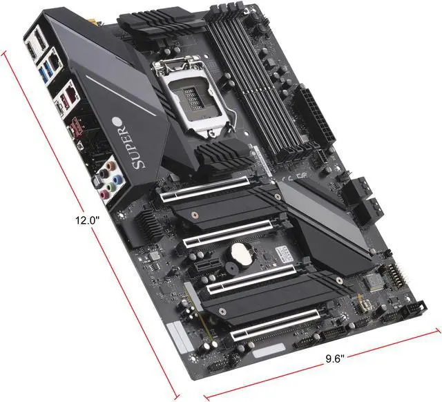 Alt view image 3 of 3 - SUPERMICRO MBD-C9Z490-PG-O LGA 1200 Intel Z490 ATX Intel Motherboard