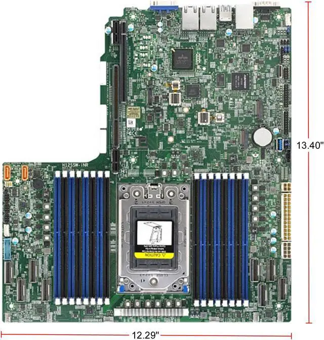 Alt view image 2 of 2 - SUPERMICRO MBD-H12SSW-INR-O Proprietary Server Motherboard Socket SP3