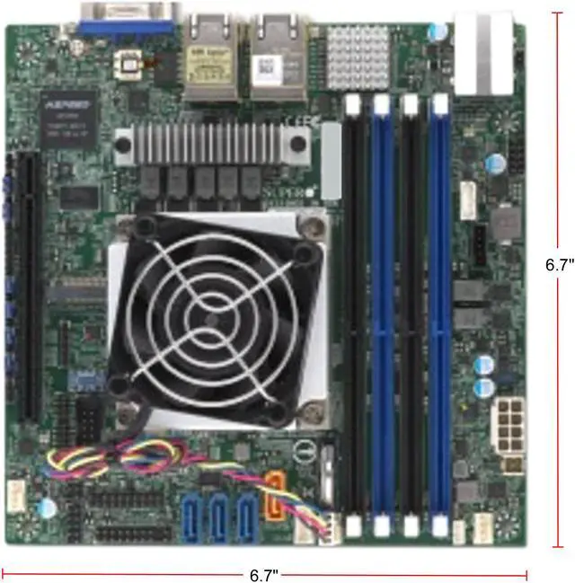 Alt view image 2 of 2 - SUPERMICRO MBD-M11SDV-8C+-LN4F-O Mini ITX Server Motherboard