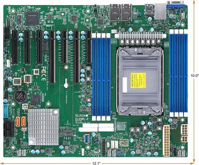 Alt view image 2 of 2 - SUPERMICRO MBD-X12SPM-TF ATX Server Motherboard Socket P+ Intel C621A