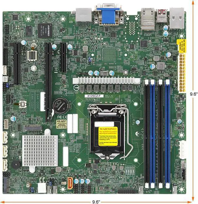 Alt view image 2 of 2 - SUPERMICRO MBD-X12SCZ-QF-O Micro ATX Server Motherboard LGA 1200 Intel Q470