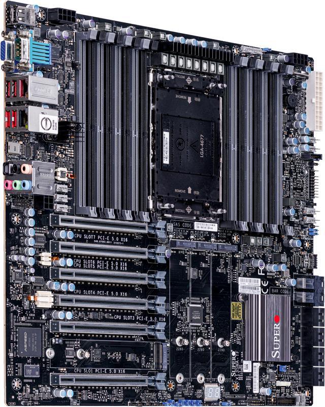 Alt view image 2 of 3 - Supermicro X13SWA-TF Motherboard, Intel® Xeon® W-3400 series, W-2400 series, W-3500 series, W-2500 series processors, Up to 60 CPU cores and a thermal design power (TDP) of up to 385W. Intel W790.