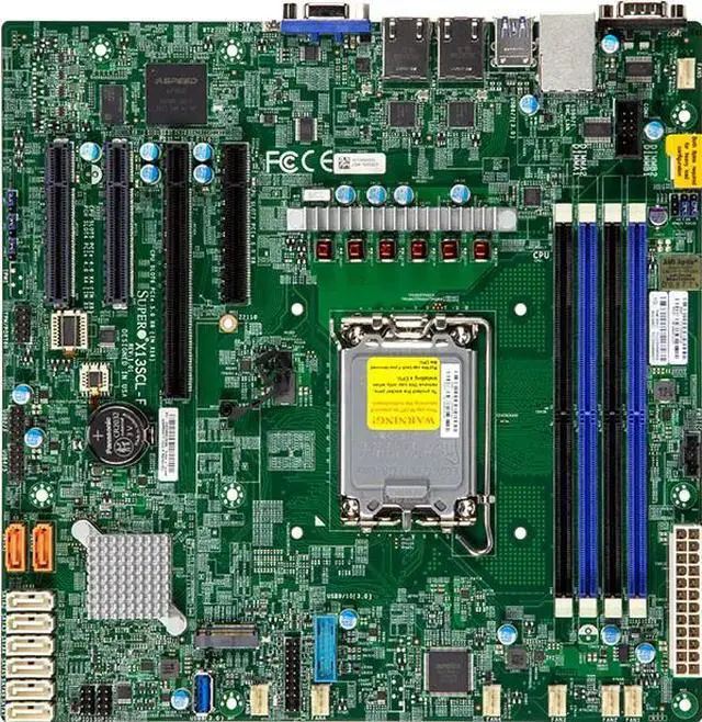 Main image of Supermicro MBD-X13SCL-F-O, Intel LGA 1700 Single Socket mATX Server Motherboard