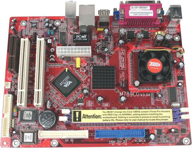 Alt view image 2 of 4 - PC CHIPS M789CG(V3.0A)             VIA C3 Samual 2 2000+ VIA CLE266 Flex ATX Motherboard / CPU Combo