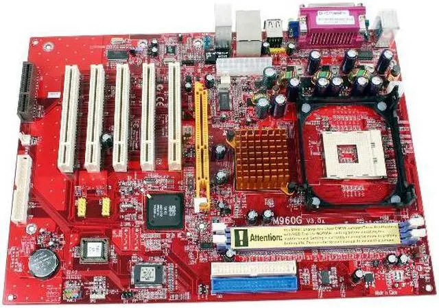 Alt view image 2 of 4 - PC CHIPS M-960G Socket 478 SiS 661FX ATX Intel Motherboard