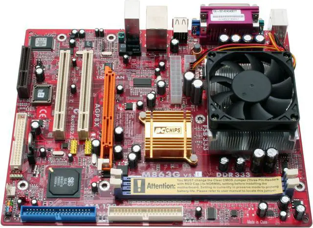 Alt view image 2 of 4 - PC CHIPS M863G V5.1C AMD Athlon XP Mobile 2800+ A (462) SiS 741GX Micro ATX