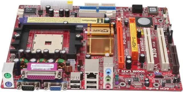 Alt view image 2 of 5 - PC CHIPS A31G V1.0 754 SiS 761 GX Micro ATX AMD Motherboard