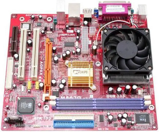 Alt view image 2 of 5 - PC CHIPS M863G (V7.1C) AMD Geode NX Processor 1750 SiS 741GX Micro ATX