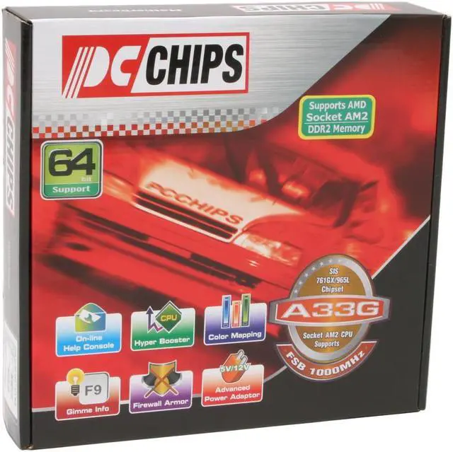 Alt view image 5 of 5 - PC CHIPS A33G V1.0 AM2 SiS 761 GX Micro ATX AMD Motherboard