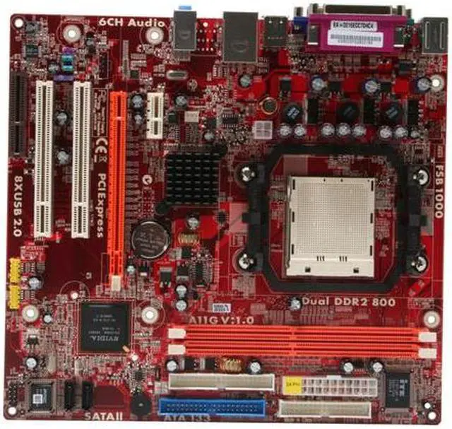 Alt view image 3 of 5 - PC CHIPS A11G V1.0 AM2 NVIDIA GeForce 6100 Micro ATX AMD Motherboard