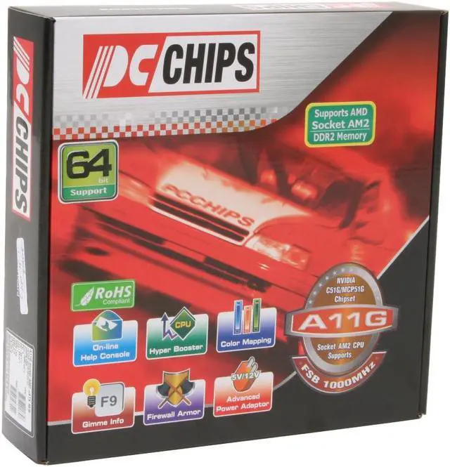 Alt view image 5 of 5 - PC CHIPS A11G V1.0 AM2 NVIDIA GeForce 6100 Micro ATX AMD Motherboard