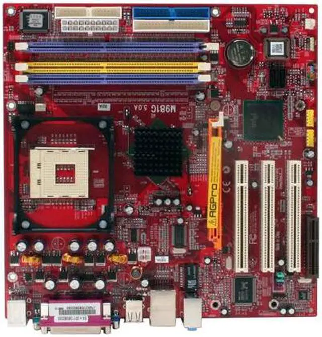 Alt view image 3 of 6 - PC CHIPS M981G V5.0 Socket 478 Intel 865GV Micro ATX Intel Motherboard
