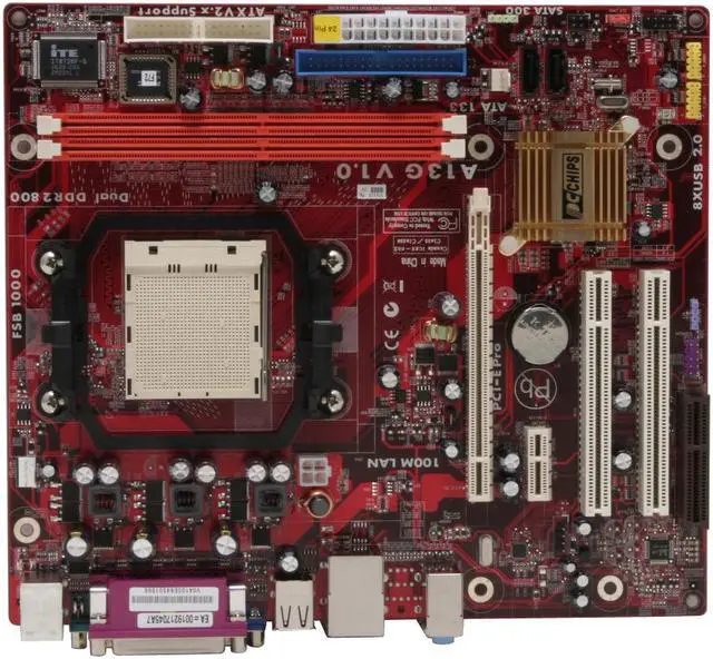 Alt view image 3 of 7 - PC CHIPS A13G V1.0 AM2 NVIDIA GeForce 6100 Micro ATX AMD Motherboard
