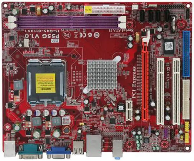 Alt view image 3 of 5 - PC CHIPS P55G LGA 775 NVIDIA GeForce 7050 Micro ATX Intel Motherboard