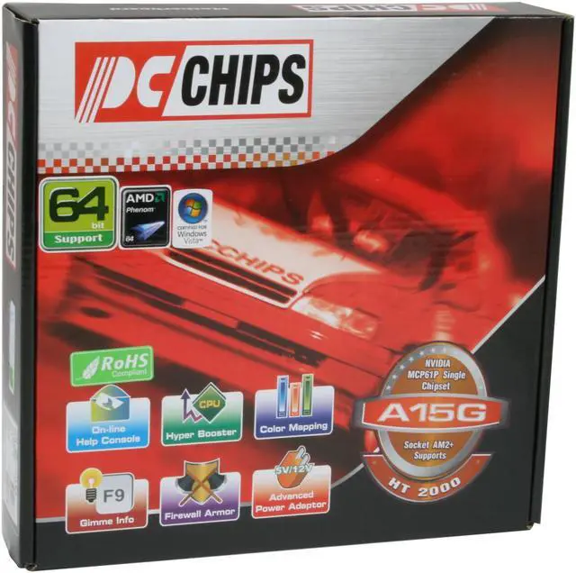 Alt view image 7 of 7 - PC CHIPS A15G (V1.0) AM2+/AM2 NVIDIA GeForce 6100 Micro ATX AMD Motherboard