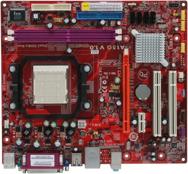 Alt view image 3 of 7 - PC CHIPS A15G (V1.0) AM2+/AM2 NVIDIA GeForce 6100 Micro ATX AMD Motherboard