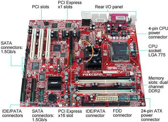 Alt view image 3 of 7 - Foxconn 925XE7AA-8EKRS2 LGA 775 Intel 925XE ATX Intel Motherboard