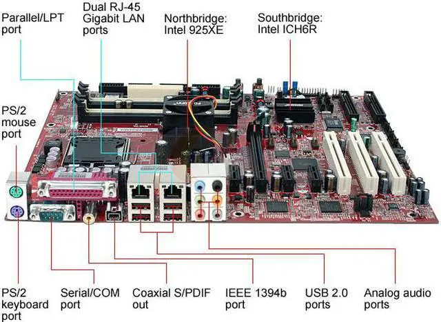 Alt view image 2 of 7 - Foxconn 925XE7AA-8EKRS2 LGA 775 Intel 925XE ATX Intel Motherboard