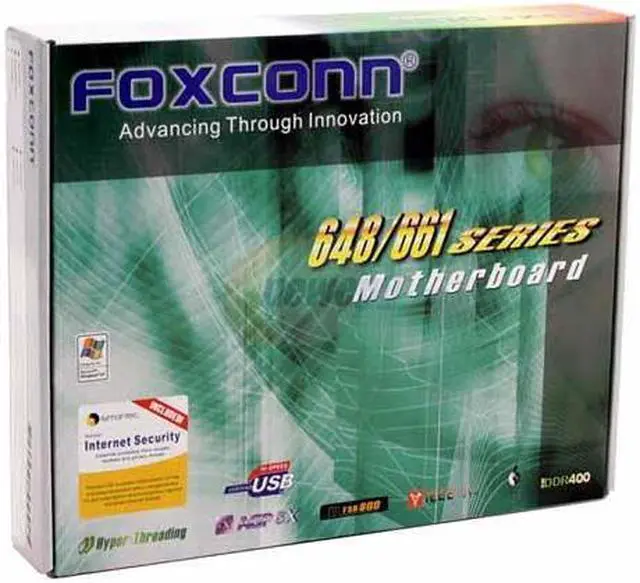 Alt view image 4 of 4 - Foxconn 648FX7MF-S LGA 775 SiS 648FX Micro ATX Intel Motherboard