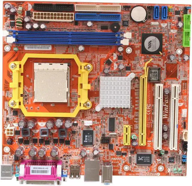 Alt view image 3 of 6 - Foxconn K8M890M2MA-RS2H AM2 VIA K8M890 Micro ATX AMD Motherboard