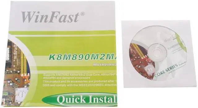 Alt view image 5 of 6 - Foxconn K8M890M2MA-RS2H AM2 VIA K8M890 Micro ATX AMD Motherboard