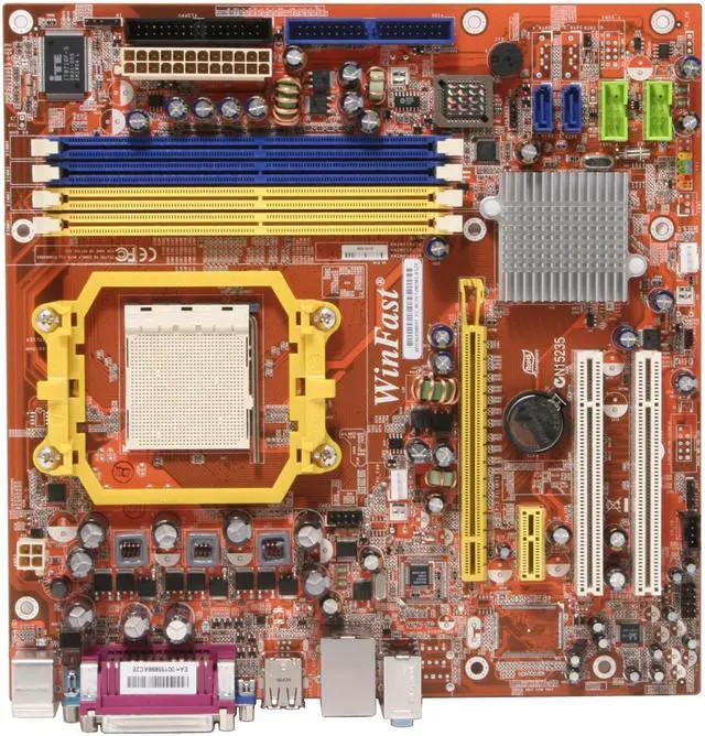 Alt view image 3 of 7 - Foxconn MCP61VM2MA-RS2H AM2 NVIDIA GeForce 6100 Micro ATX AMD Motherboard