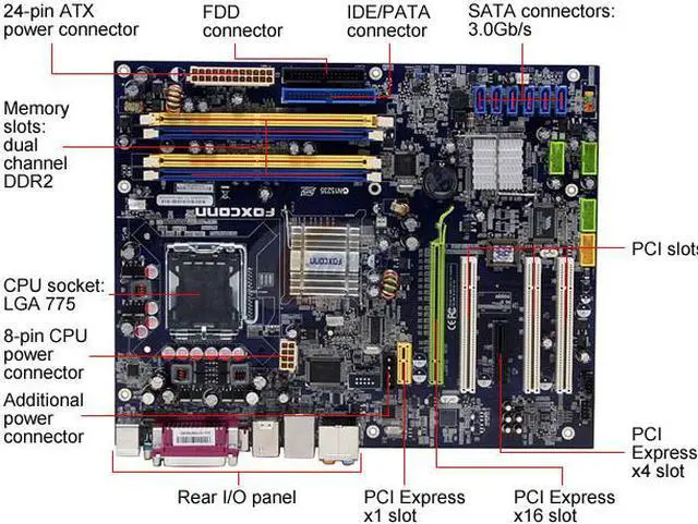 Alt view image 3 of 7 - Foxconn P9657AA-8EKRS2H LGA 775 Intel P965 Express ATX Intel Motherboard