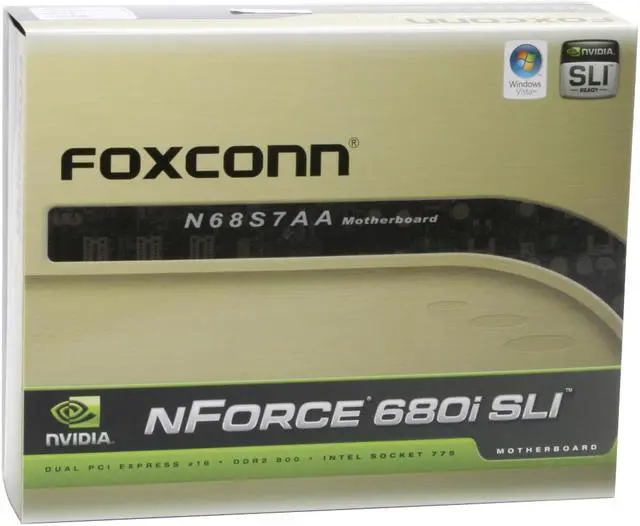 Alt view image 7 of 7 - Foxconn N68S7AA-8EKRS2H LGA 775 NVIDIA nForce 680i SLI ATX Intel Motherboard