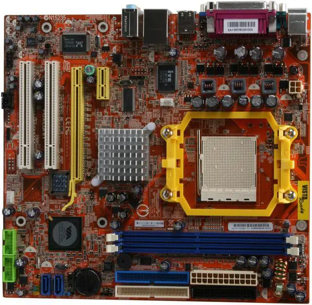 Alt view image 3 of 7 - Foxconn K8M890M2MB-RS2H AM2 VIA K8M890 Micro ATX AMD Motherboard