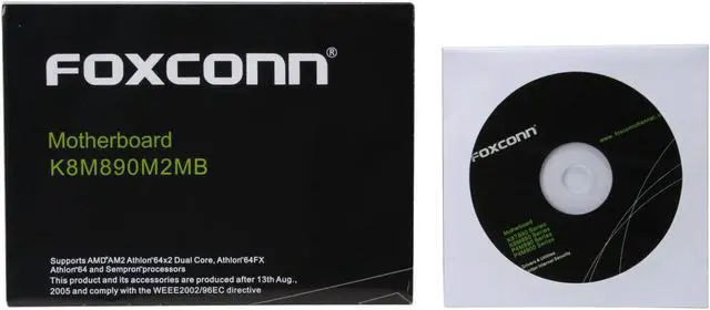 Alt view image 6 of 7 - Foxconn K8M890M2MB-RS2H AM2 VIA K8M890 Micro ATX AMD Motherboard