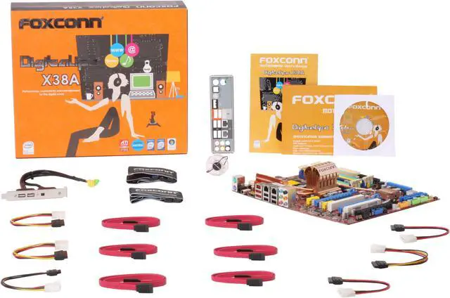 Alt view image 5 of 5 - Foxconn X38A LGA 775 Intel X38 ATX Intel Motherboard