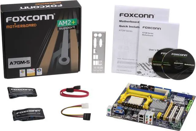 Alt view image 2 of 2 - Foxconn A7GM-S AM2+/AM2 AMD 780G HDMI Micro ATX AMD Motherboard