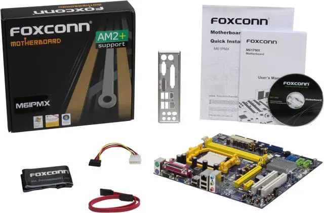Alt view image 2 of 2 - Foxconn M61PMX AM2+/AM2 NVIDIA GeForce 6100 Micro ATX AMD Motherboard