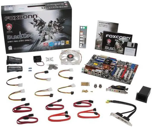 Alt view image 5 of 5 - Foxconn BlackOps X48 LGA 775 Intel X48 ATX Intel Motherboard